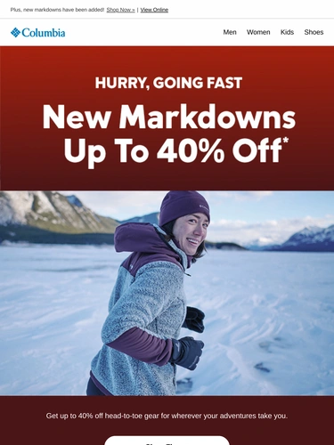 Columbia Sportswear Sale Announcement