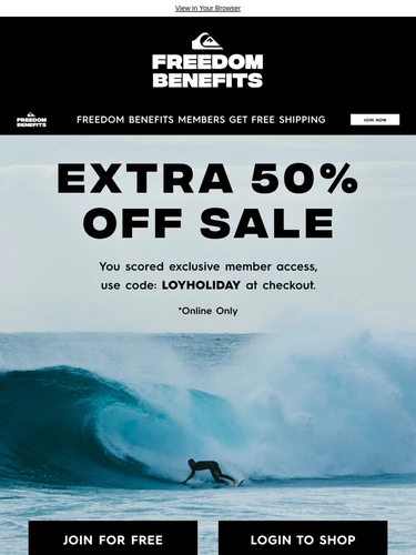 Quiksilver Sale Announcement