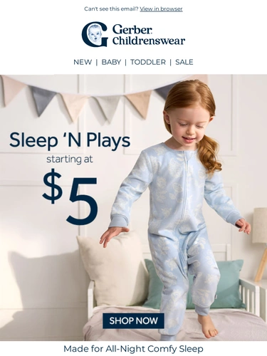 Gerber Childrenswear Sale Announcement
