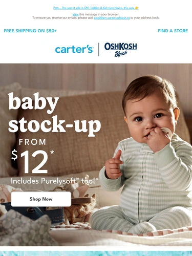 Carter's OshKosh Sale Announcement
