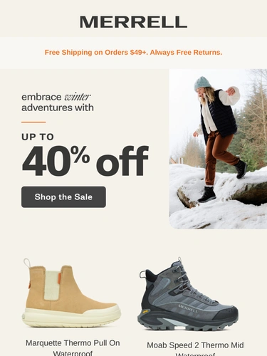 Merrell Sale Announcement