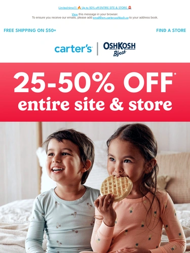 Carter's OshKosh Sale Announcement
