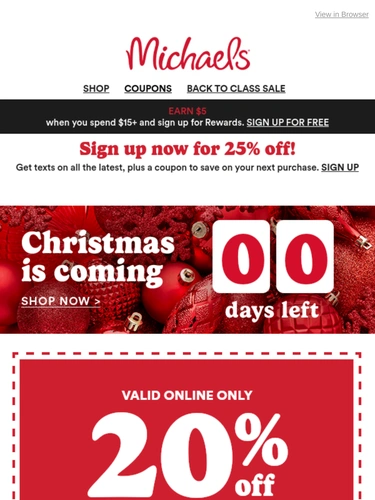 Michaels Newsletter