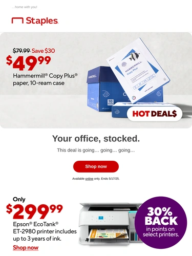 Staples Sale Announcement