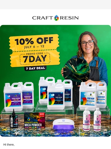 Craft Resin Sale Announcement