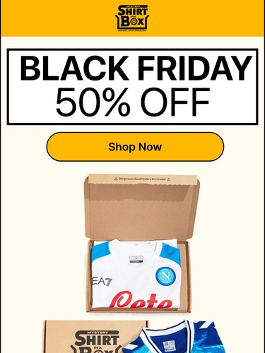 Shirt in a Box Sale Announcement