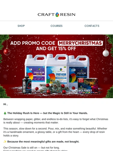 Craft Resin Holiday Campaign