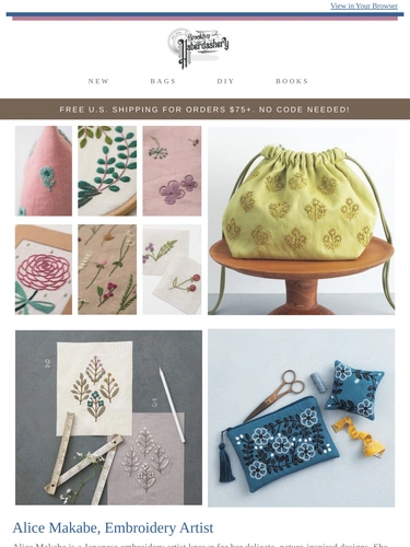 Brooklyn Haberdashery Newsletter