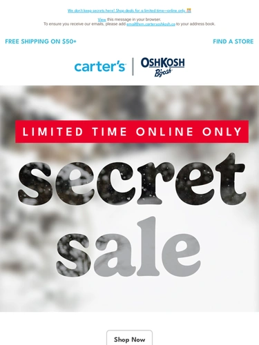 Carter's OshKosh Sale Announcement