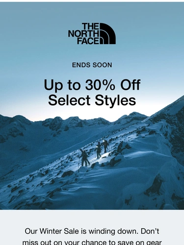 The North Face Sale Announcement