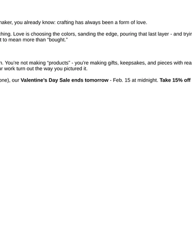 Craft Resin Sale Announcement