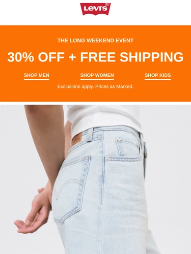 Levi's Sale Announcement