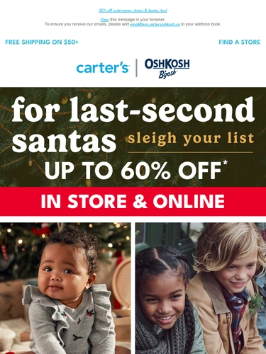 Carter's OshKosh Sale Announcement