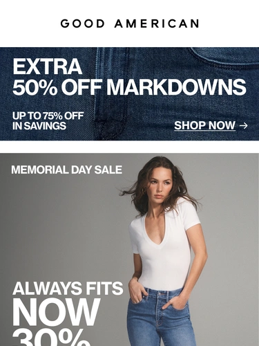 Good American Sale Announcement