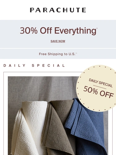 Parachute Home Sale Announcement