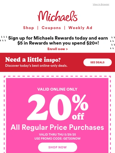 Michaels Sale Announcement