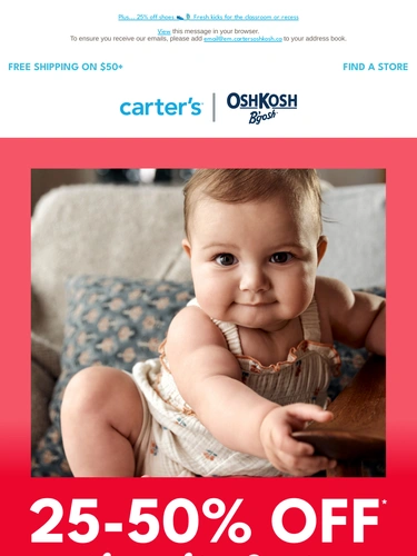 Carter's OshKosh Sale Announcement
