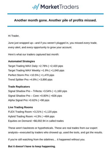 Market Traders Sale Announcement