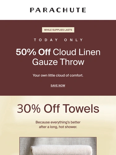 Parachute Home Sale Announcement
