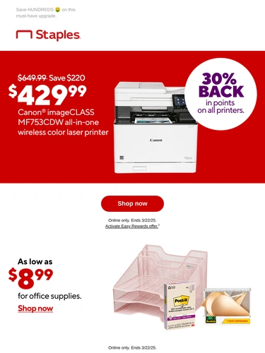 Staples Sale Announcement