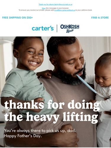 Carter's OshKosh Sale Announcement