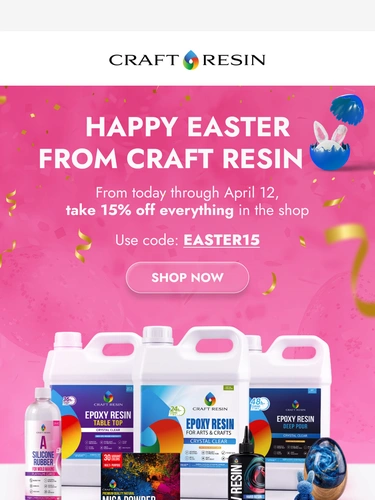 Craft Resin Sale Announcement