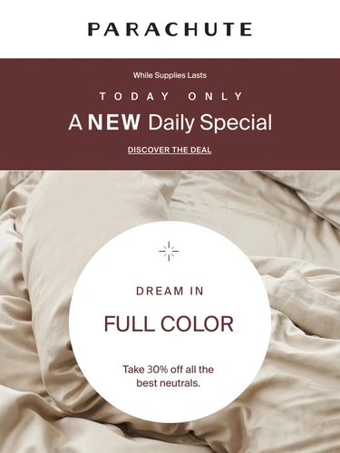 Parachute Home Sale Announcement