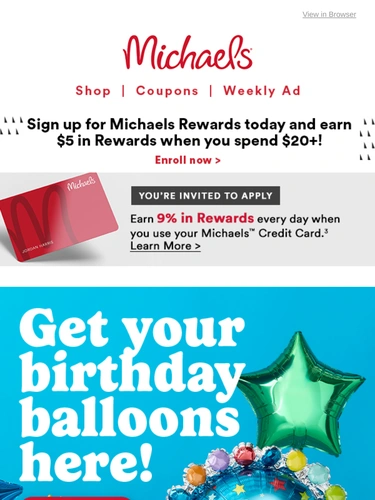 Michaels Newsletter