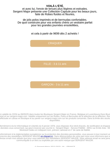 Sergent Major Sale Announcement
