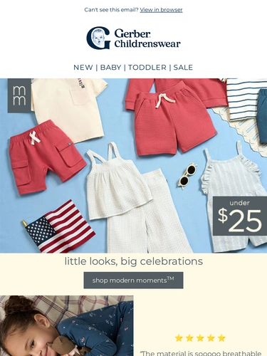 Gerber Childrenswear Sale Announcement