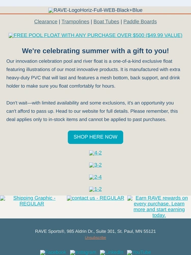 Rave Sports Sale Announcement