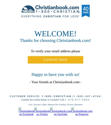 Christianbook Welcome Series
