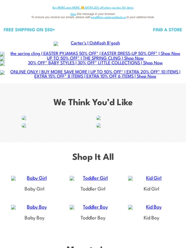 Carter's OshKosh Sale Announcement
