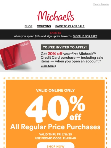 Michaels Newsletter