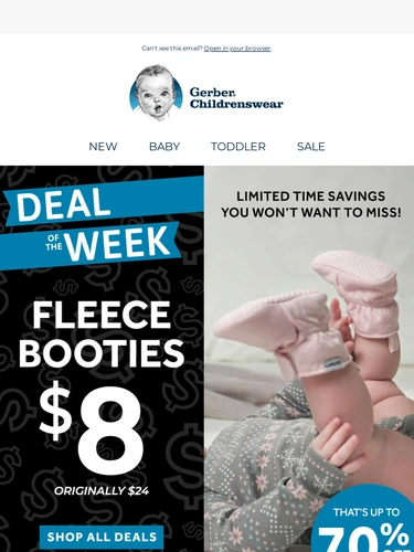 Gerber Childrenswear Sale Announcement