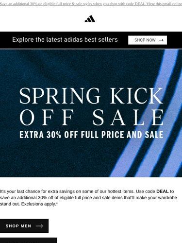 Adidas Sale Announcement