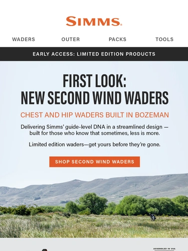 Simms Fishing Newsletter