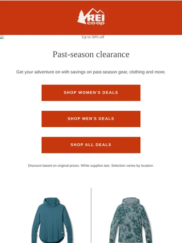 REI Sale Announcement