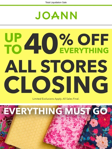 Joann Sale Announcement