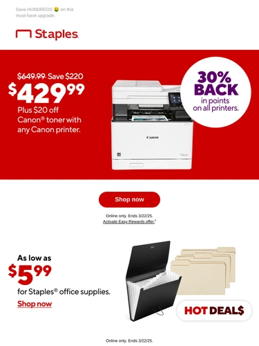 Staples Sale Announcement