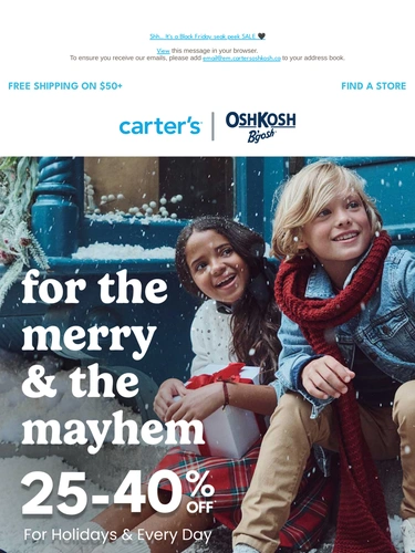 Carter's OshKosh Sale Announcement