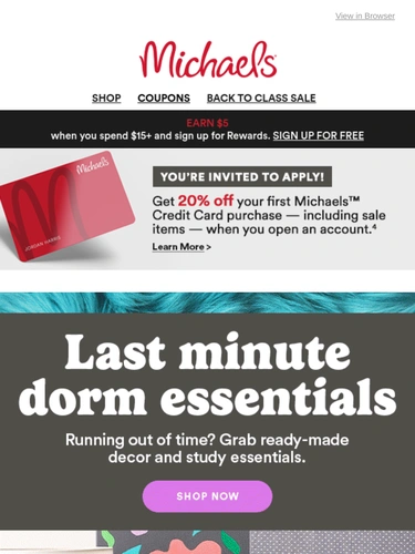 Michaels Sale Announcement