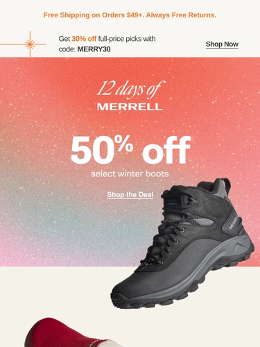 Merrell Sale Announcement