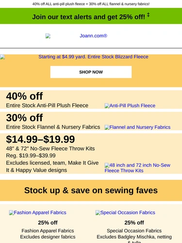 Joann Sale Announcement