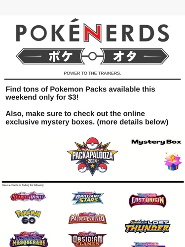 The PokeNerds Store Sale Announcement