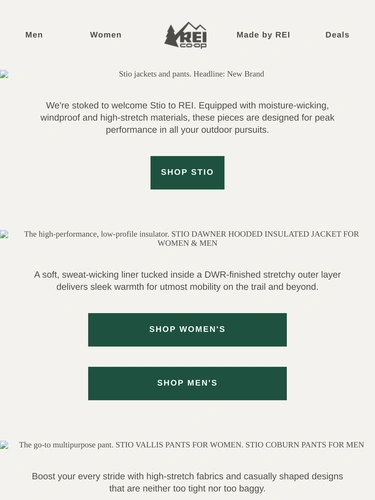 REI Sale Announcement