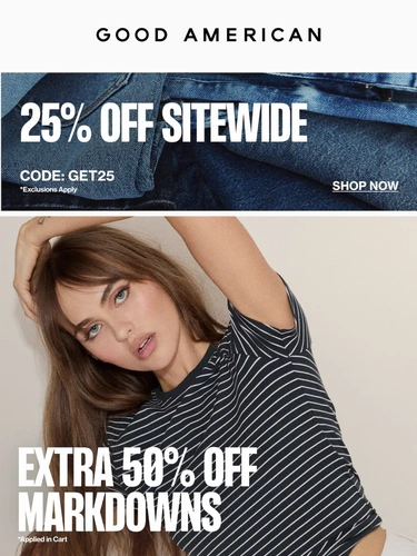 Good American Sale Announcement