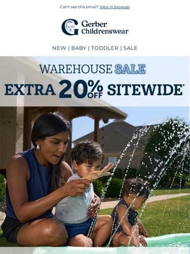 Gerber Childrenswear Sale Announcement