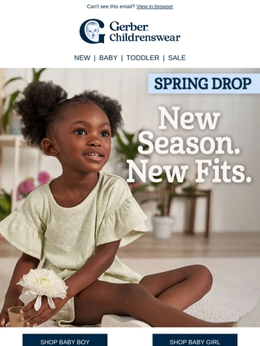 Gerber Childrenswear Sale Announcement
