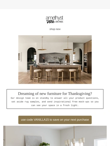 Amethyst Home Holiday Campaign